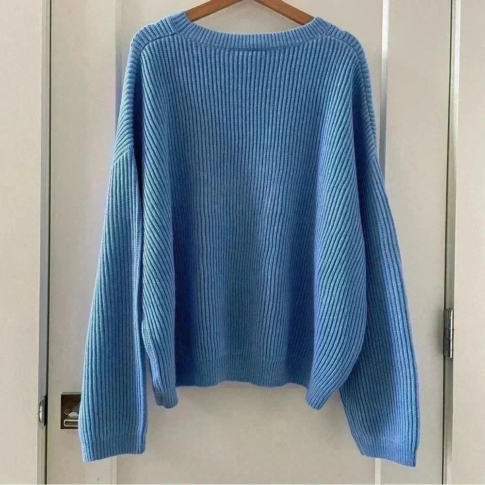 Queen of Sparkles Vacay Queen Blue Sweater Size XXL - Picture 3 of 9